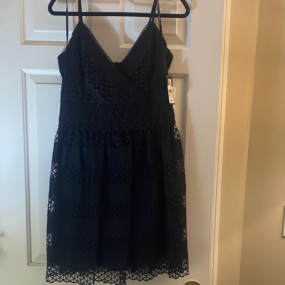 Guess Black Lace Mini Dress